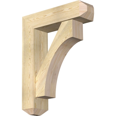 Ekena Millwork Westlake Craftsman Rough Sawn Bracket w/ Offset Brace, Douglas Fir, 8"W x 30"D x 38"H BKT0806X30X38WTL04RDF